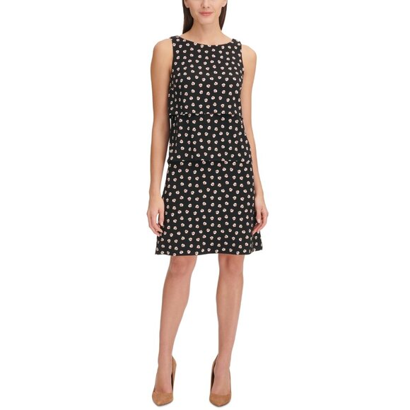 NWT Tommy Hilfiger Womens Size 6 Floral Print Tiered Shift Mini Dress NEW - Picture 1 of 3